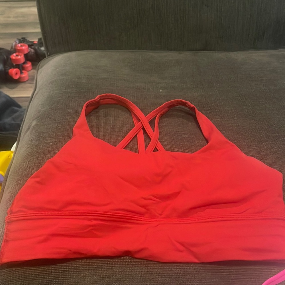 Lululemon Energy Longline Red Bra size 8